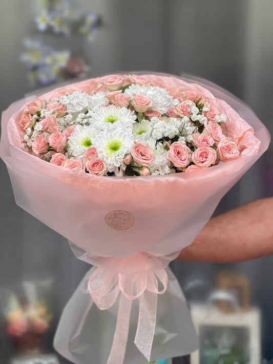 Bouquet pink rose love