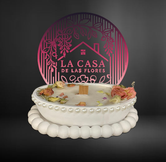 Floral bowl Candle by La Casa de Las Flores