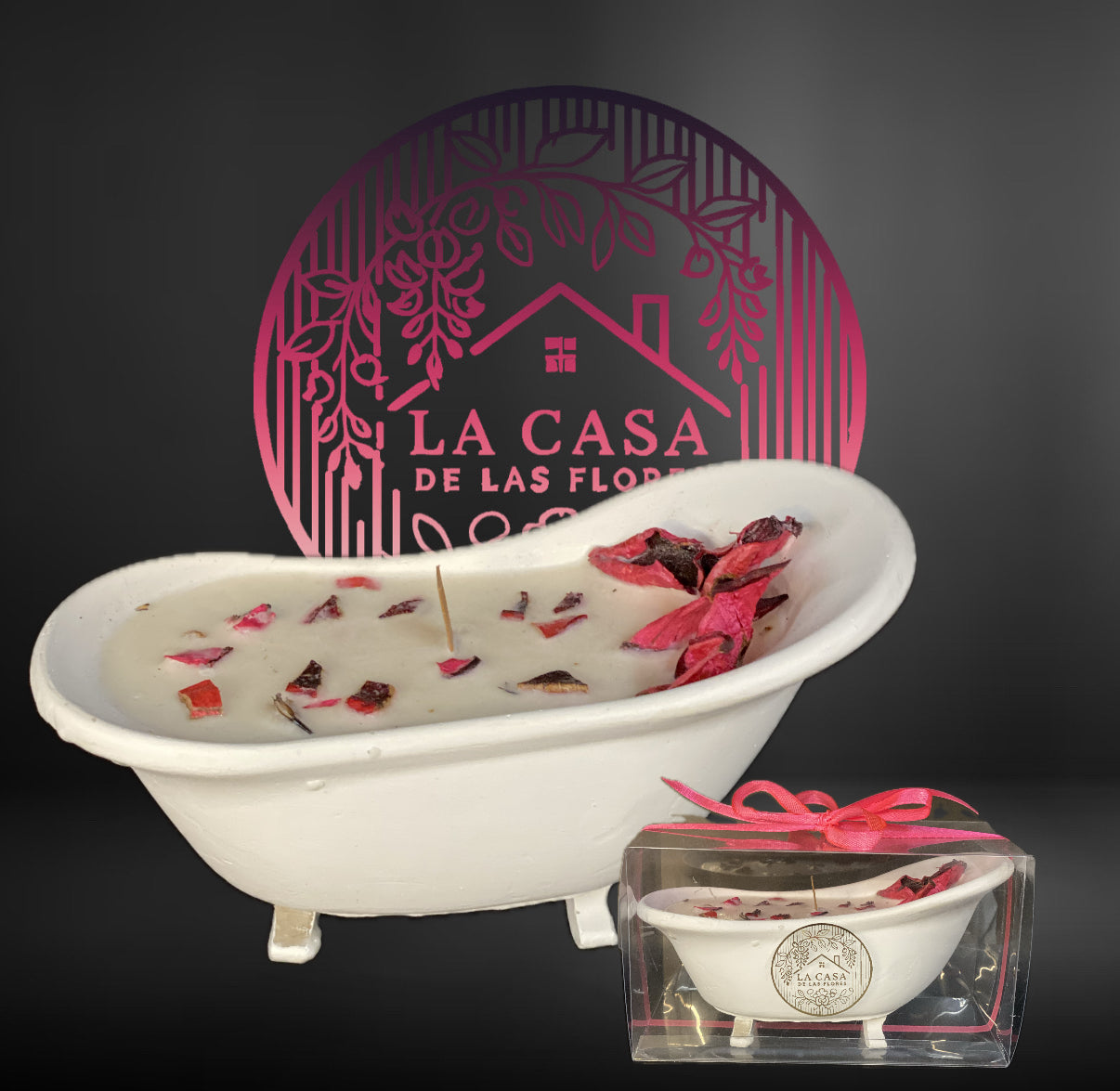 Handmade Blossom bath Candle by La Casa de Las Flores