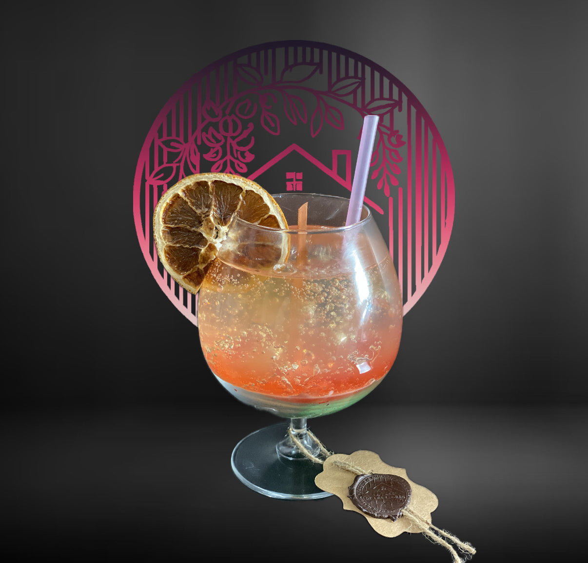 Handmade Cocktail Candle by La Casa de Las Flores
