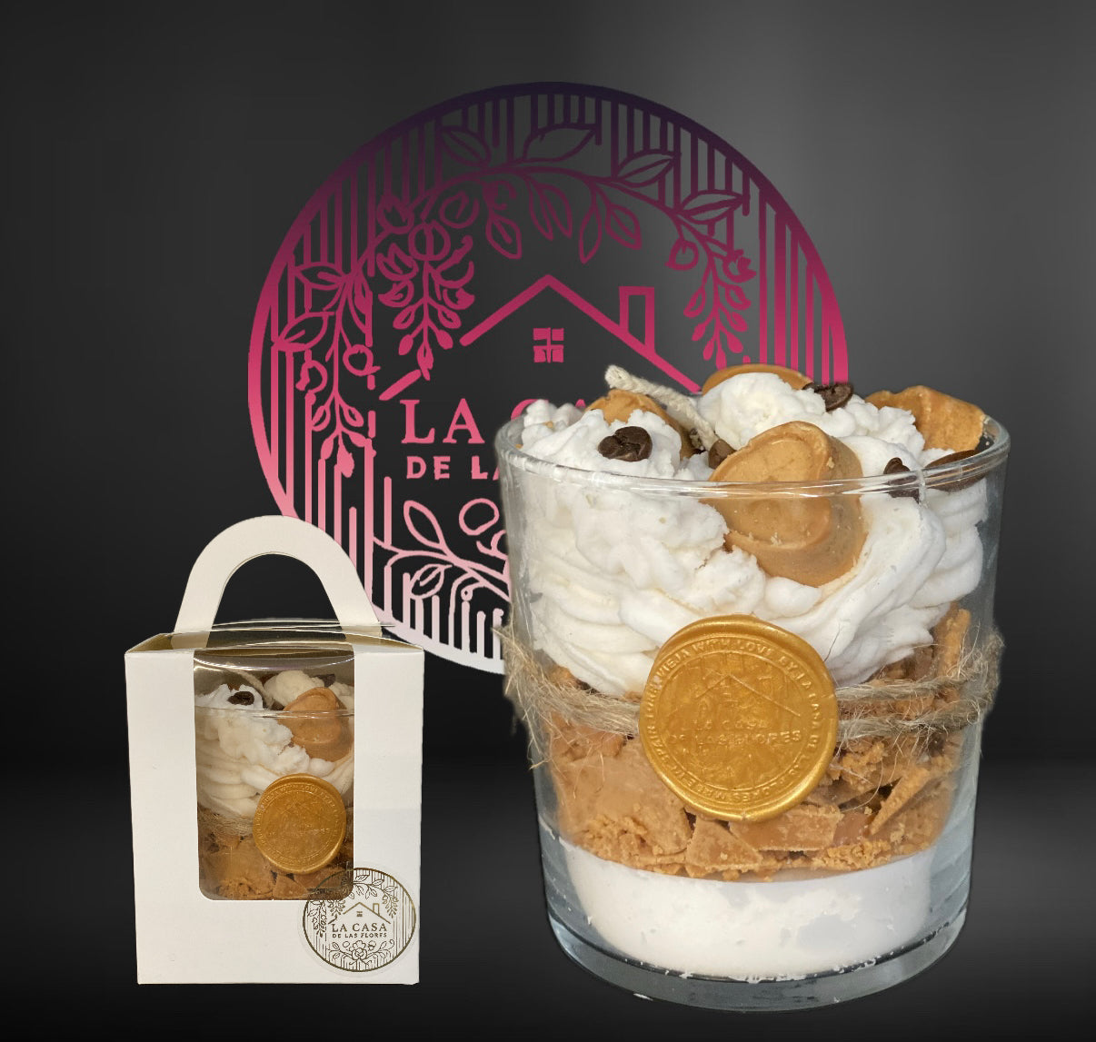 Sweet Caramel Temptation Candle by La Casa de Las Flores