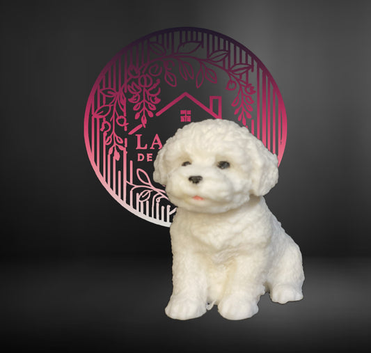 Bichon Frise dog soap figure