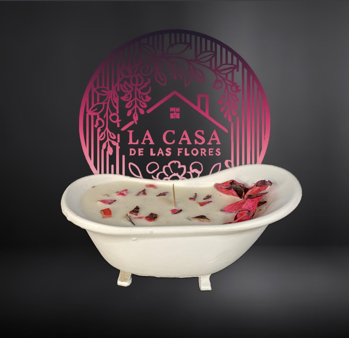 Handmade Blossom bath Candle by La Casa de Las Flores