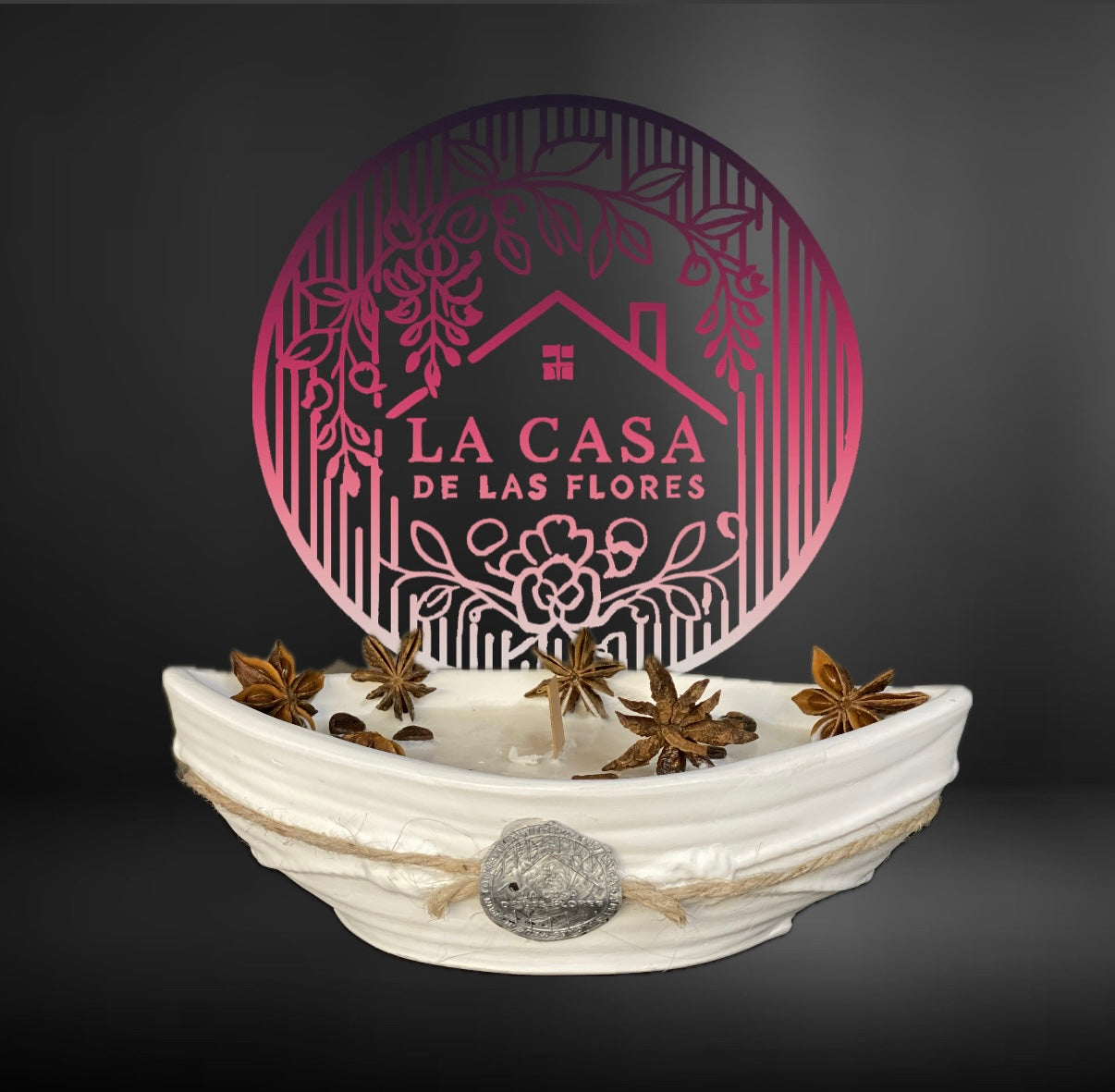 Handmade Boat Candle by La Casa de Las Flores