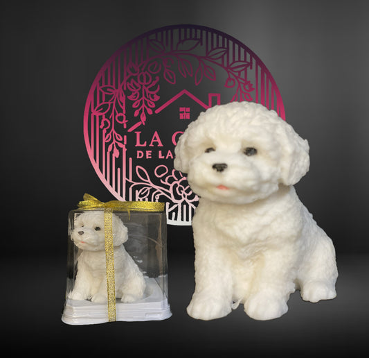 Bichon Frise dog soap figure