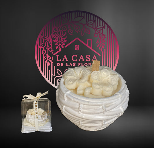 Flower basket Candle by La Casa de Las Flores