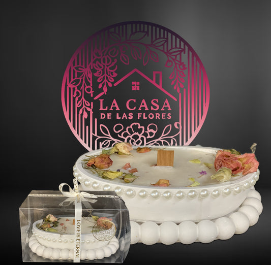 Floral bowl Candle by La Casa de Las Flores